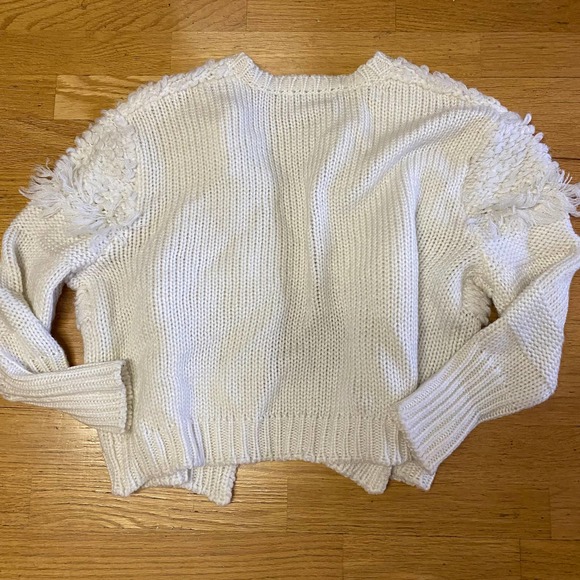 Do + Be Fringe Wool Neutral Western Cropped Bohemian Coastal Cowgirl Car… - Picture 3 of 5